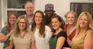 Maestro Dental Wellness Dental Assistant Nancy at her retirement party with the entire team.